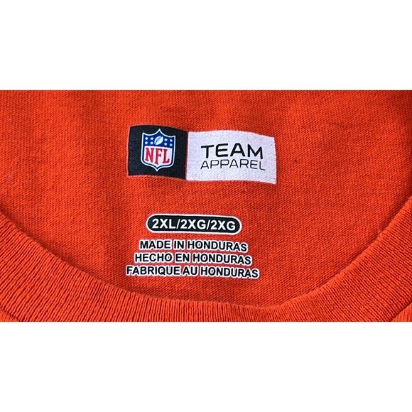 Denver Broncos 1960 Orange Graphic TShirt 2XL NFL Team Apparel Cotton Blend Used - Picture 3 of 3